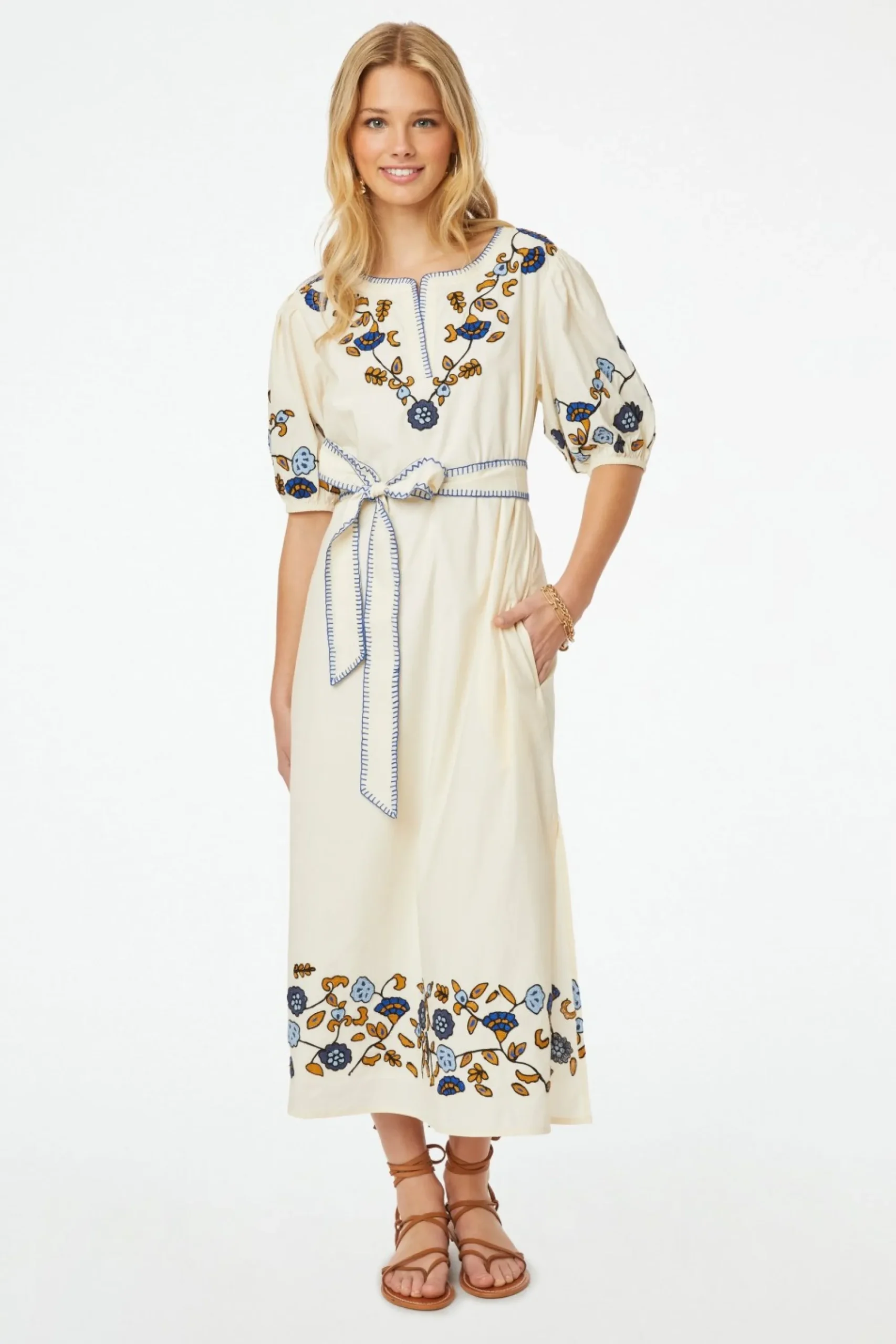 Women Roller Rabbit Dresses | Davina Ebroidery uca Caftan