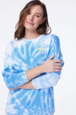 Women Roller Rabbit Casuals | Heart Tie Dye Crewneck