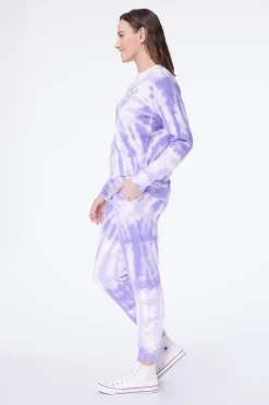 Women Roller Rabbit Tops | Heart Tie Dye Crewneck