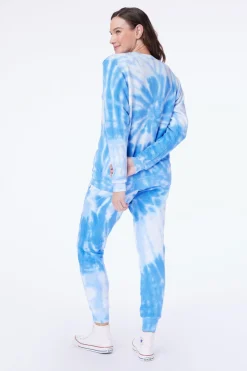 Women Roller Rabbit Tops | Heart Tie Dye Crewneck