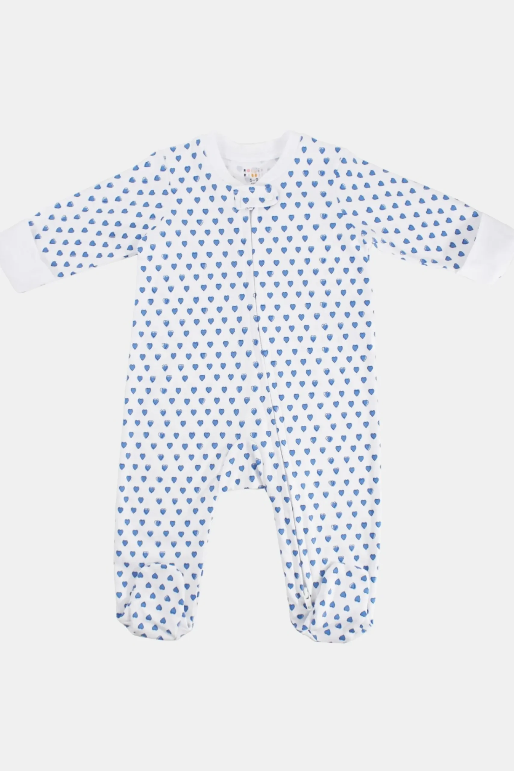 Baby Roller Rabbit Pajamas | Infant Hearts Zipper Footie