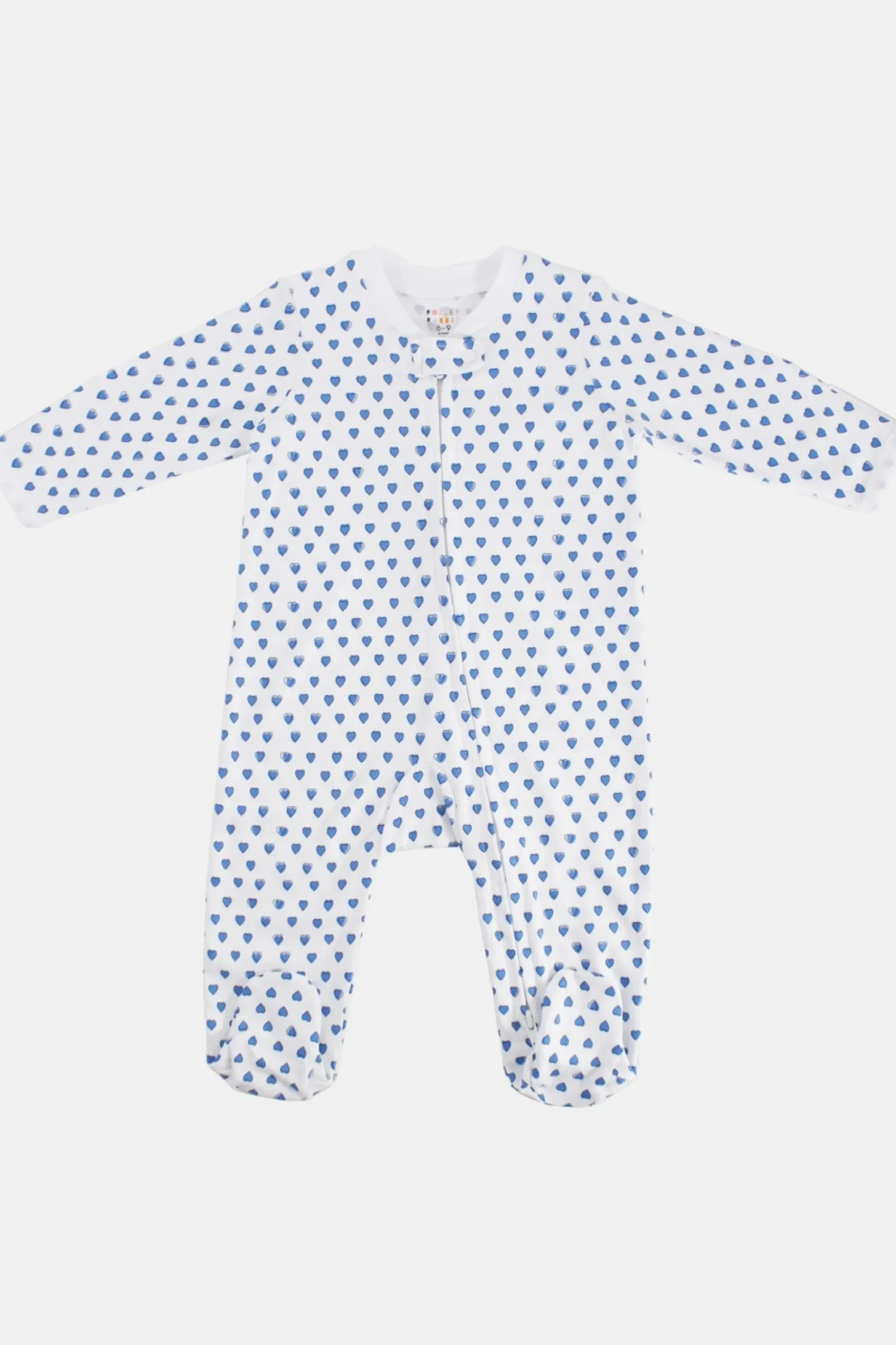 Baby Roller Rabbit Pajamas | Infant Hearts Zipper Footie