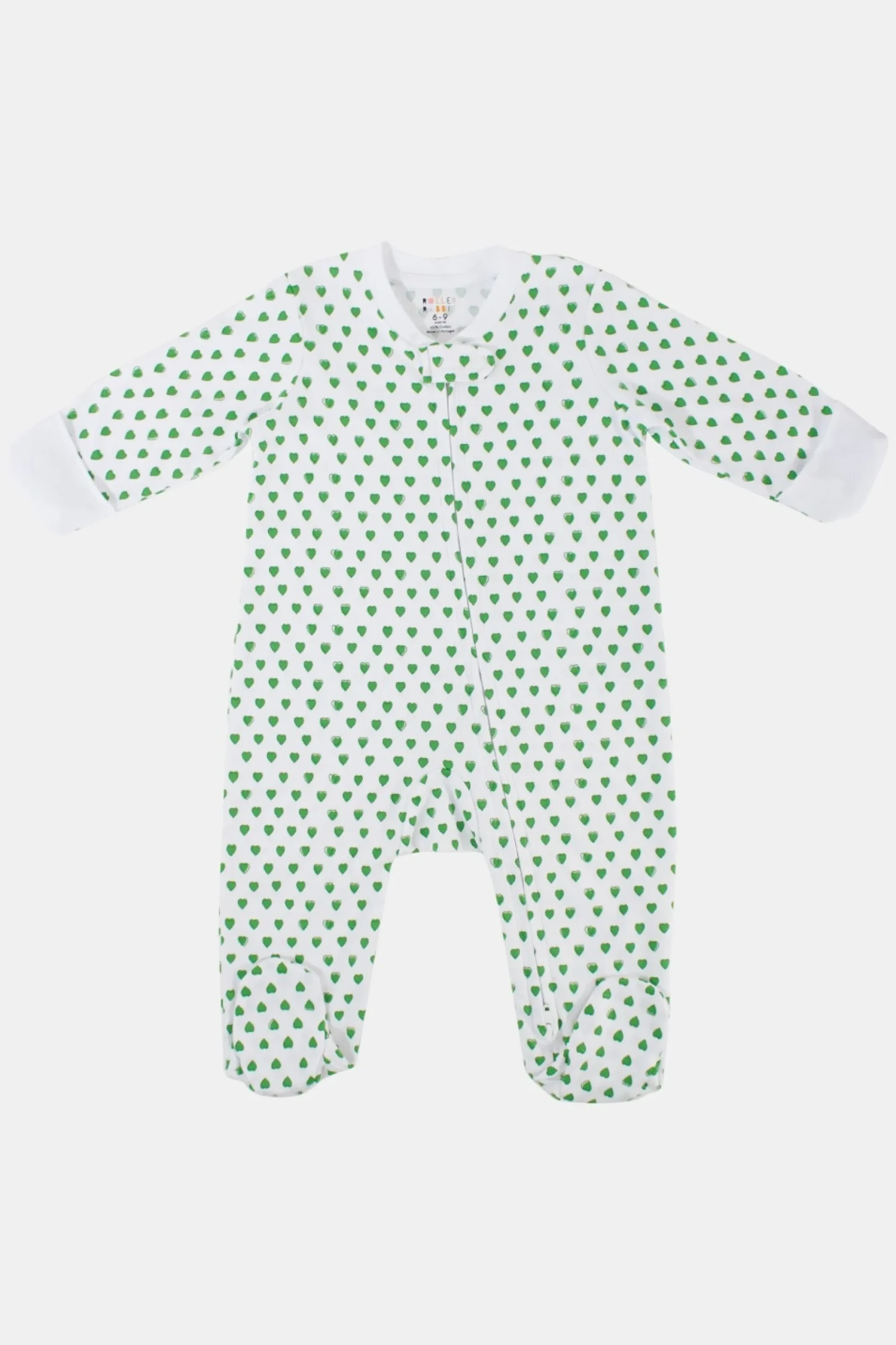 Baby Roller Rabbit Pajamas | Infant Hearts Zipper Footie