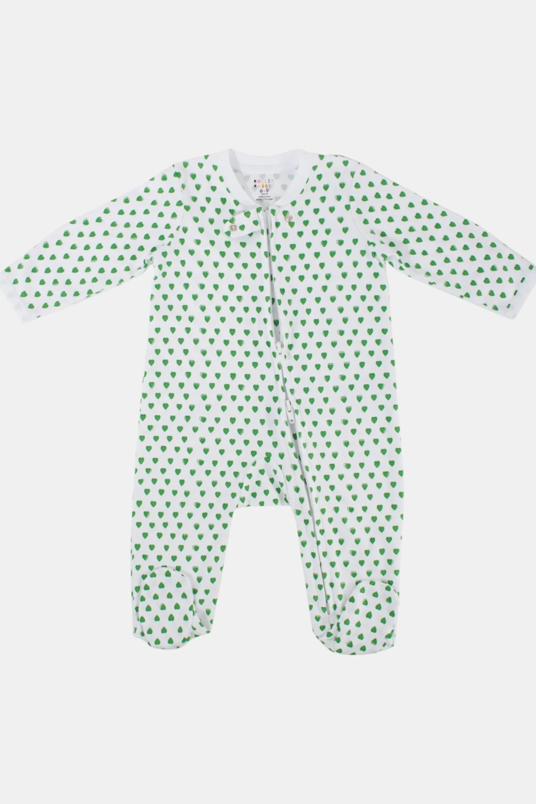Baby Roller Rabbit Pajamas | Infant Hearts Zipper Footie