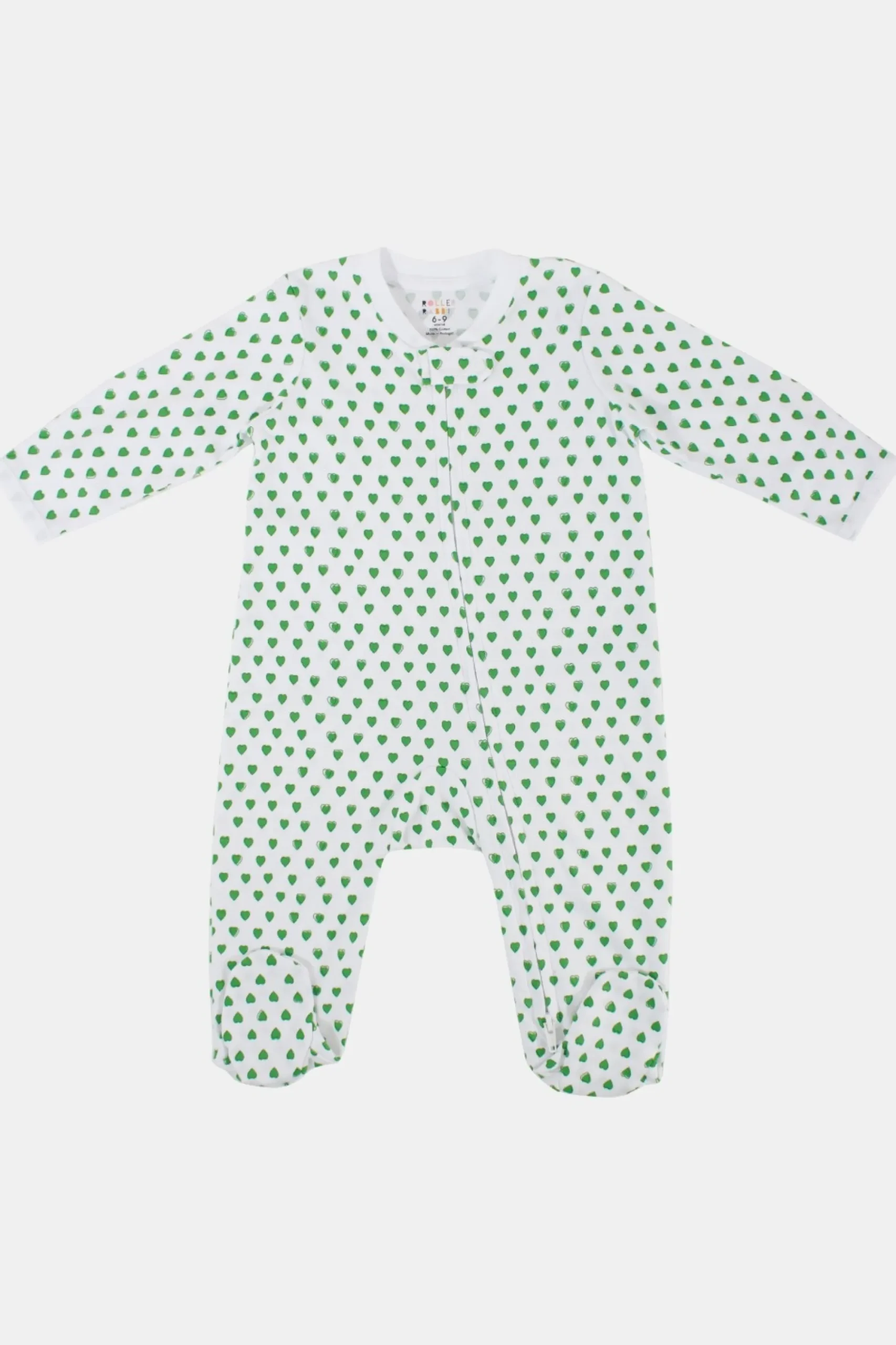 Baby Roller Rabbit Pajamas | Infant Hearts Zipper Footie