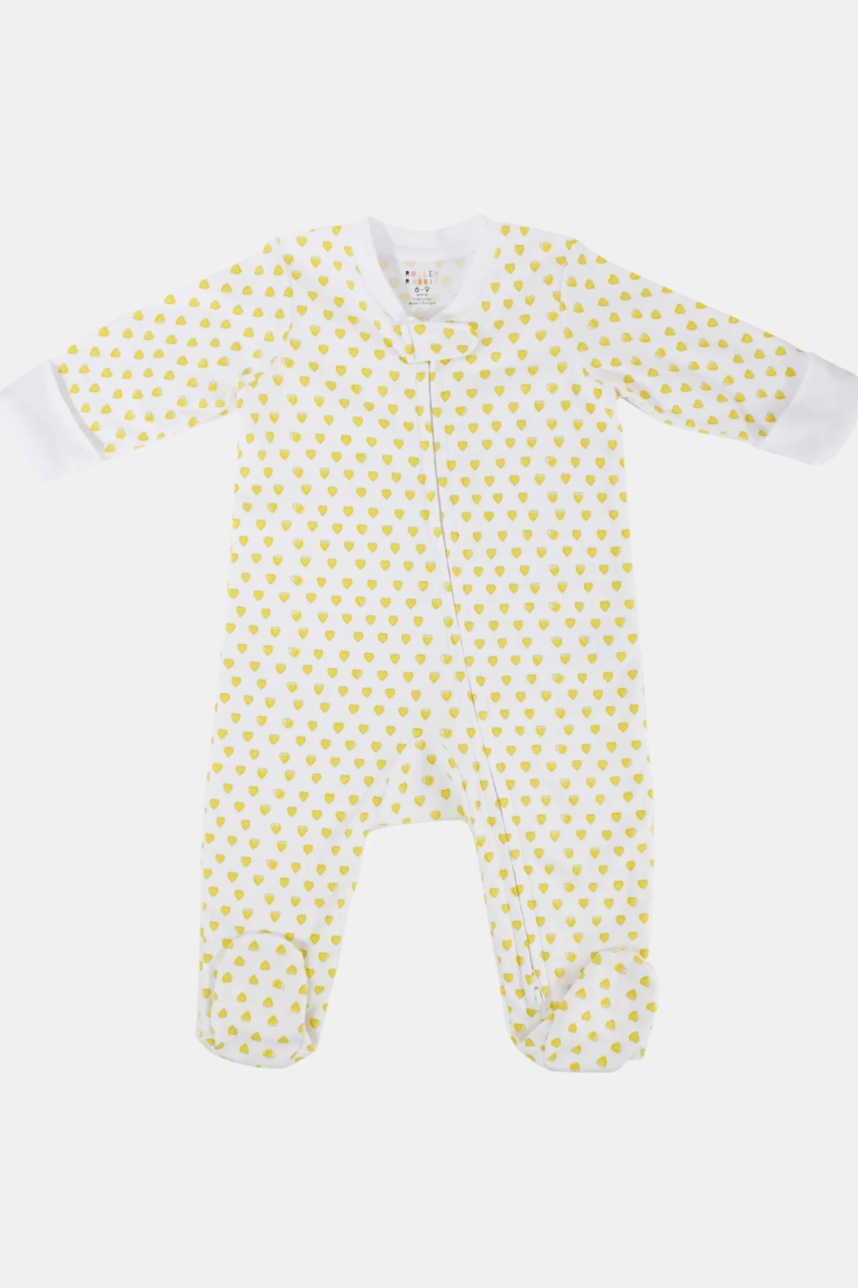 Baby Roller Rabbit Pajamas | Infant Hearts Zipper Footie
