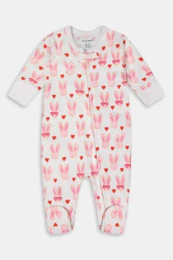 Baby Roller Rabbit Pajamas | Infant Lovestruck Zipper Footie Pajamas