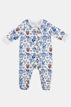 Baby Roller Rabbit Pajamas | Infant Monkey Horoscope Zipper Footie