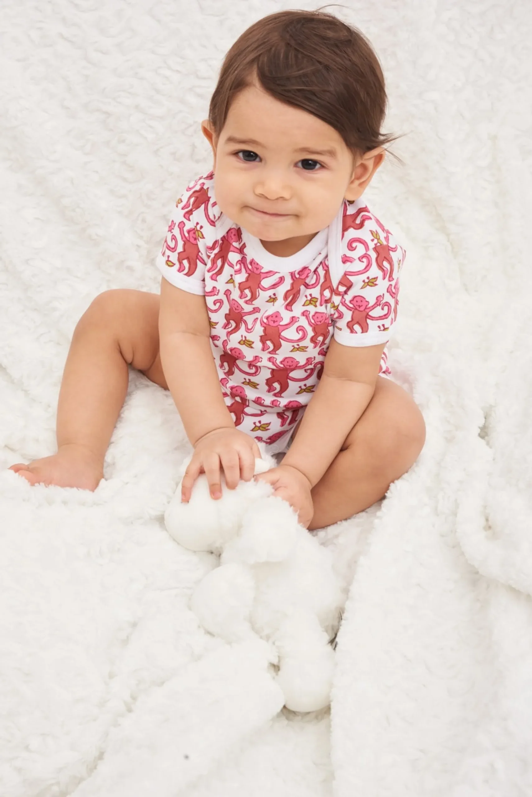 Baby Roller Rabbit Pajamas | Infant Monkey Short Sleeve Onesie