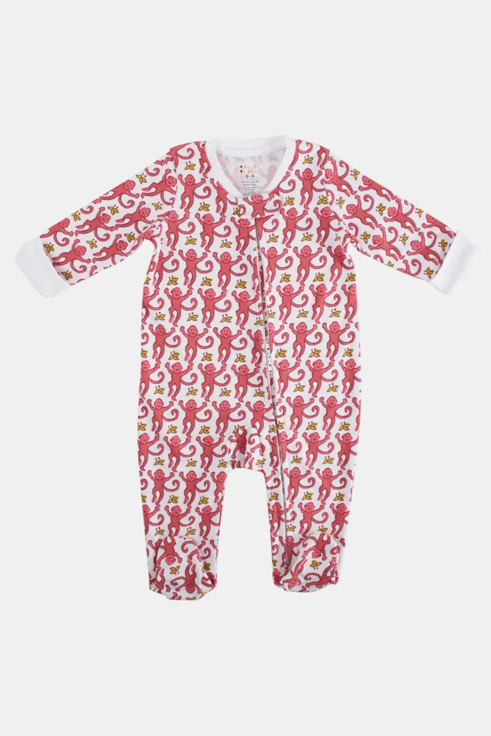 Baby Roller Rabbit Pajamas | Infant Monkey Zipper Footie