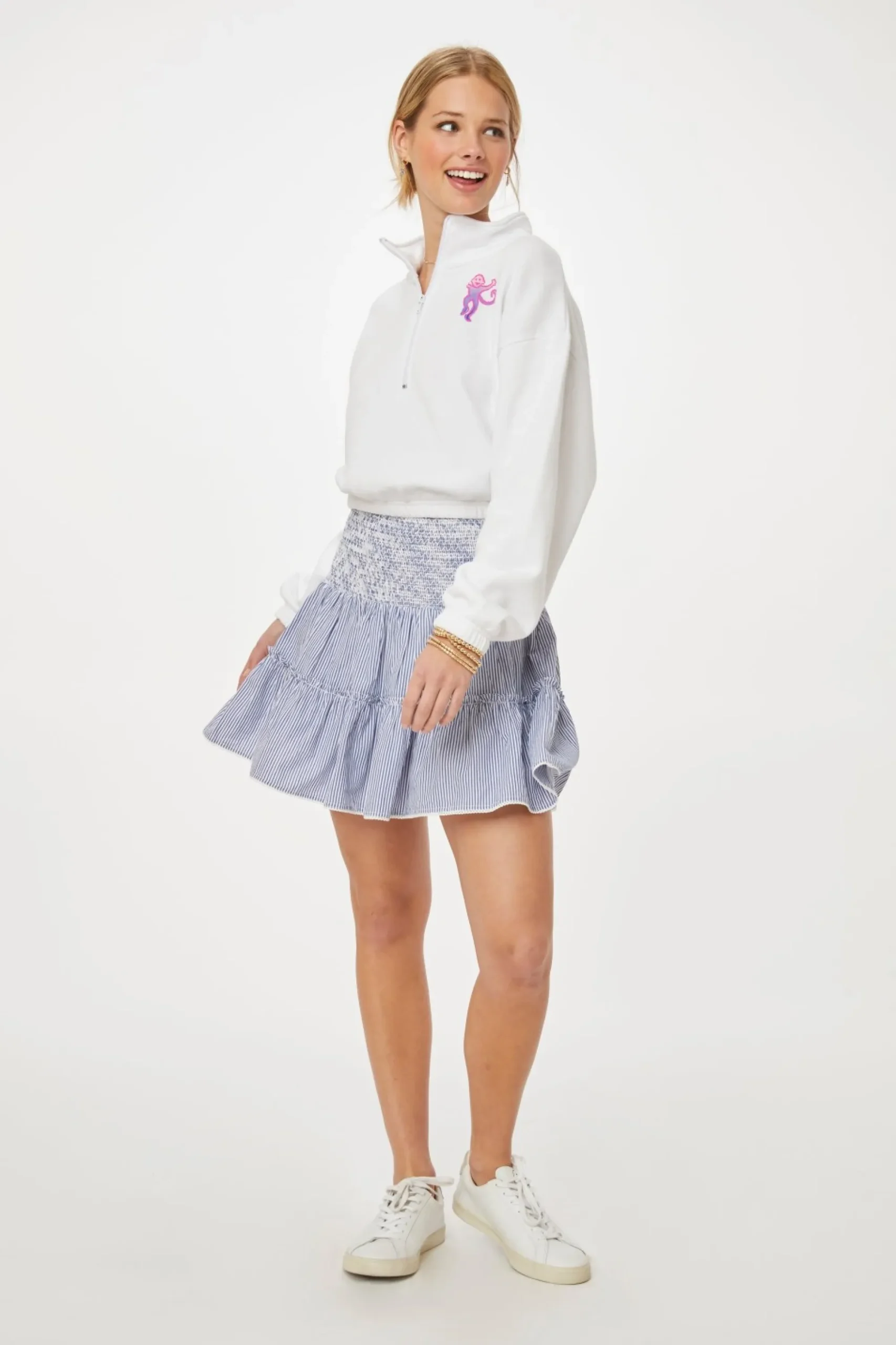 Women Roller Rabbit Casuals | onkey Puff Haf Zip weathirt
