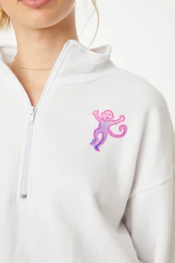 Women Roller Rabbit Tops | onkey Puff Haf Zip weathirt