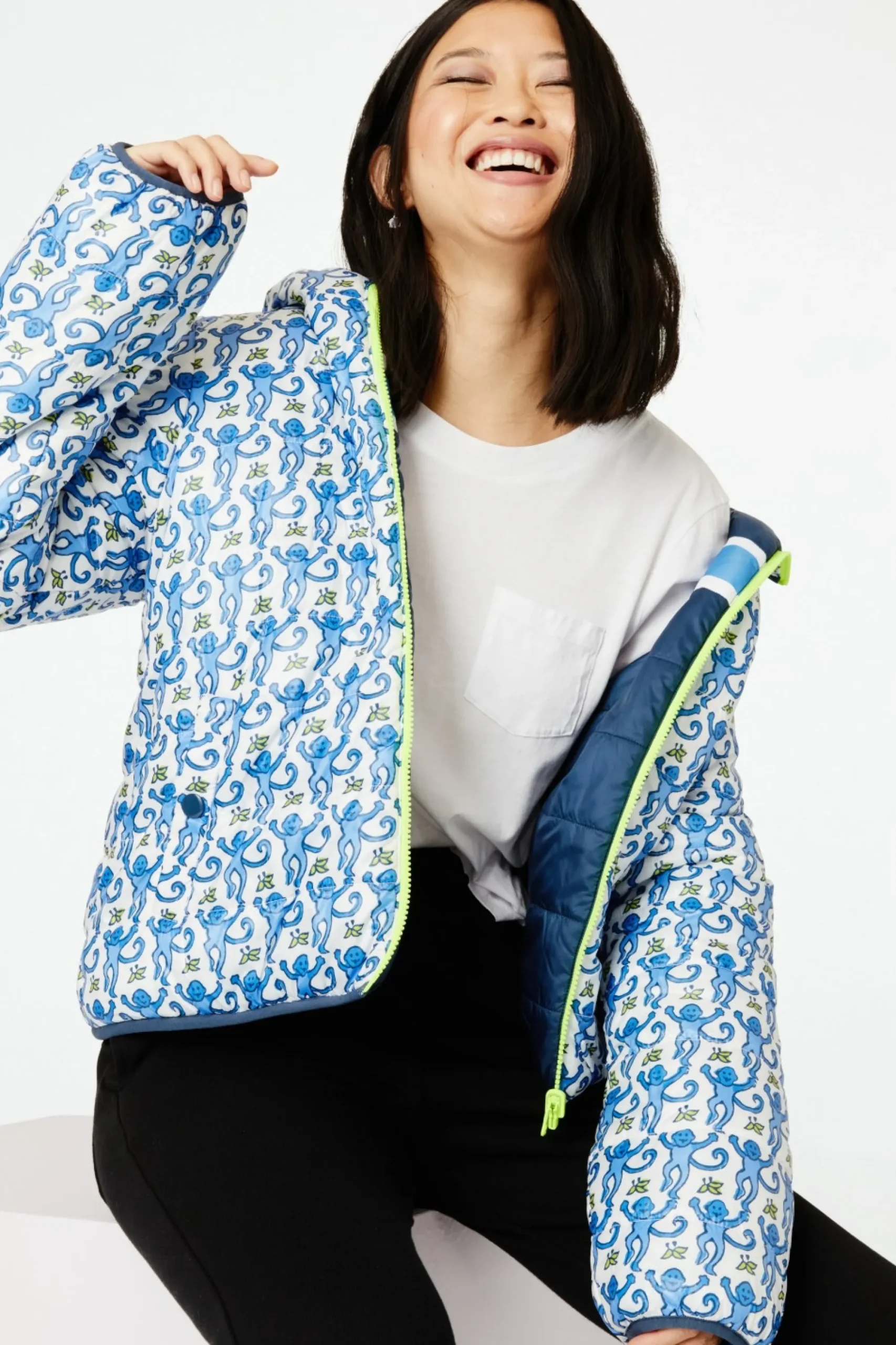Women Roller Rabbit Tops | onkey Reveribe Hooded Puffer