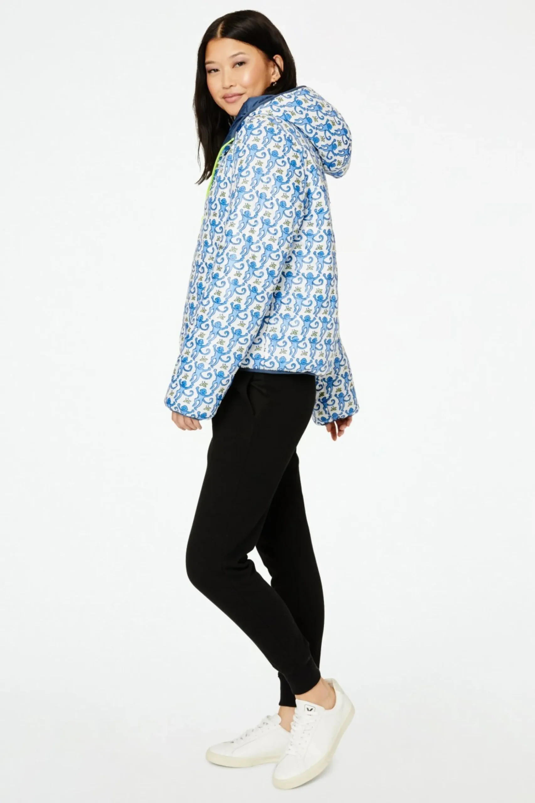 Women Roller Rabbit Tops | onkey Reveribe Hooded Puffer