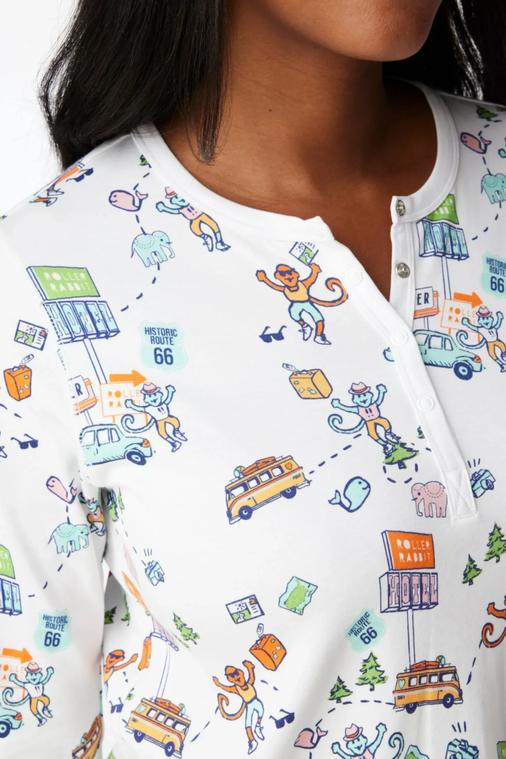 Women Roller Rabbit Pajamas | On The Road Pajaa