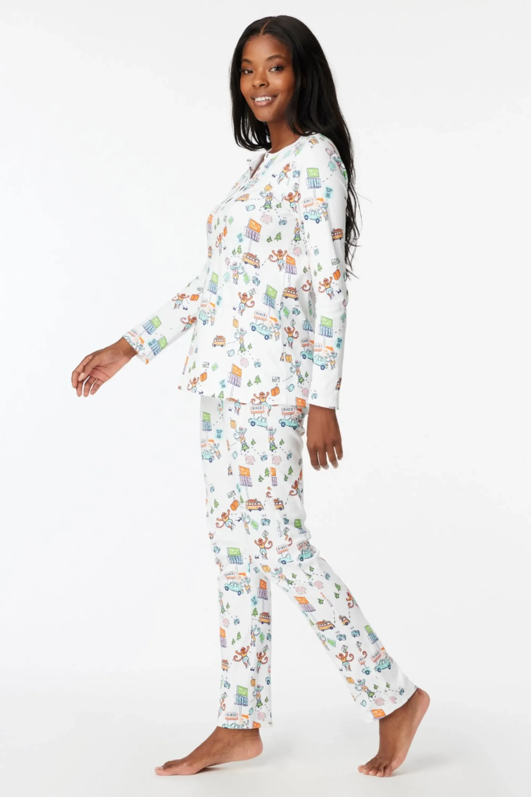 Women Roller Rabbit Pajamas | On The Road Pajaa