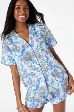 Women Roller Rabbit Pajamas | Textured Aanda ivy et