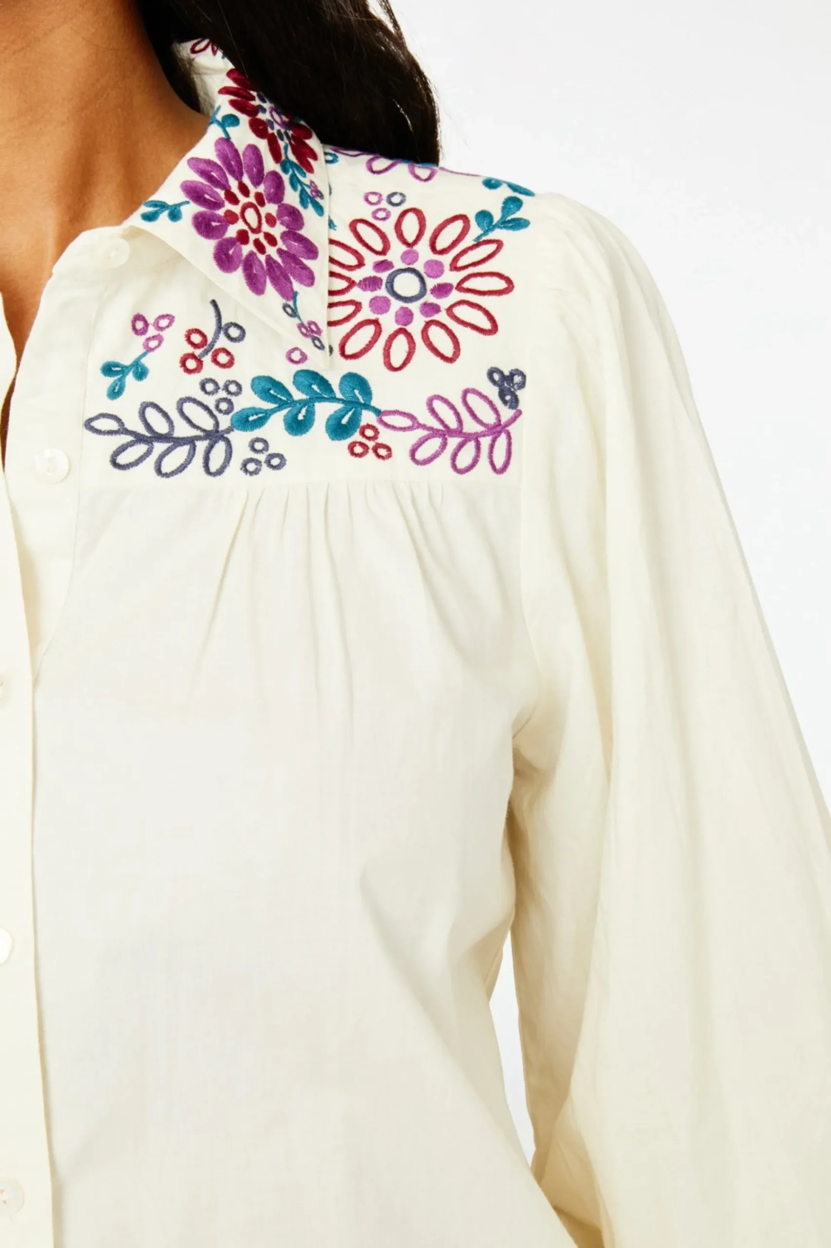 Women Roller Rabbit Tops | Veda Ebroidered Noeie hirt